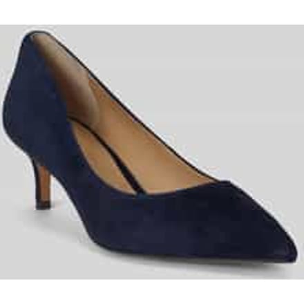 Pumps van echt suède