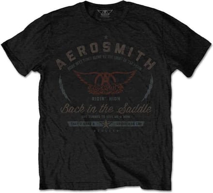 Aerosmith - Back In The Saddle Heren T-shirt - L - Zwart