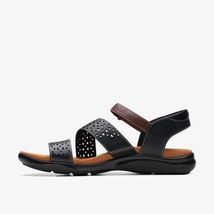 Kitly Way Zwarte Leren Sandalen