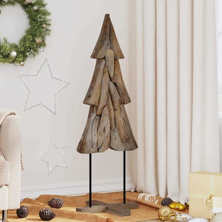 vidaXL - Kerstboom - Bruin - 121 - cm - Massief - Teakhout