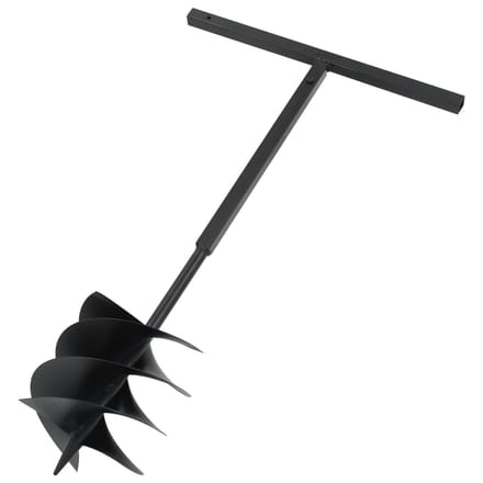 vidaXL - Grondboor - met - handgreep - 250 - mm - staal - zwart