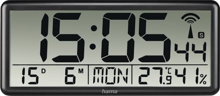 Hama "Jumbo" - clock - electronic - desktop wall mountable - black