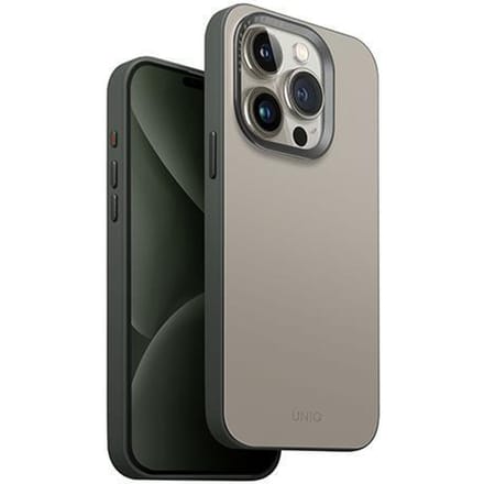 UNIQ Lyden DS iPhone 15 Pro 6.1  MagClick Oplaadhoes beige-groen/ivoor-korstmosgroen