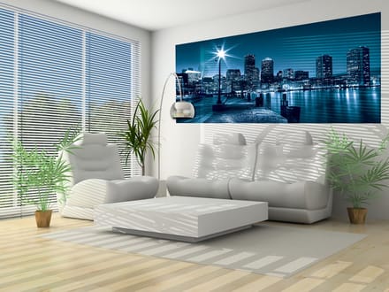 City Boston Skyline Photo Wallcovering
