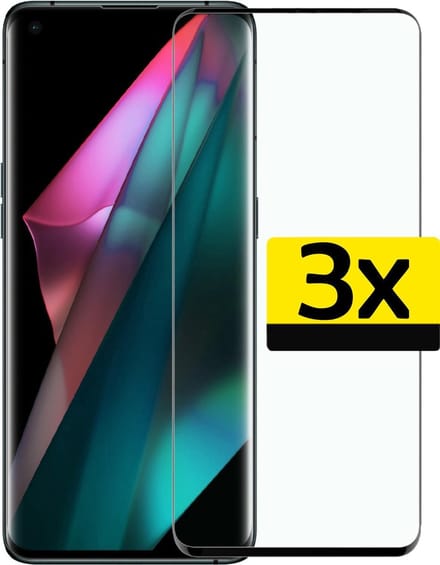Screenprotector - Geschikt voor OPPO Find X3 Neo - 3 Stuks - Extra Sterk - Beschermglas - Gehard Glas - Tempered Glass - Screen Protector