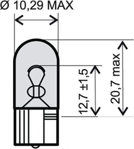 Lampje wit W3W 12V 3W controlelampje verlichting RMS voor motor auto per 10 Nieuw