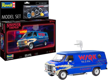 Revell Modelbouwpakket Militaire voertuigen - 67732 Stranger Things - GMC WSQK Squawk Van - Amerikaanse Bestelwagen - Model Set Plastic - 1:25 - Modelbouw