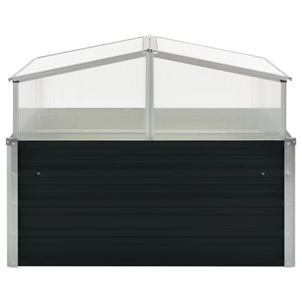vidaXL - Tuinkas - 100x100x77 - cm - gegalvaniseerd - staal - antraciet