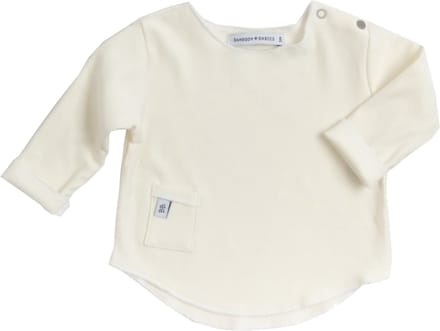 Bamboom T-shirt Lange Mouw Crème 3 Mnd