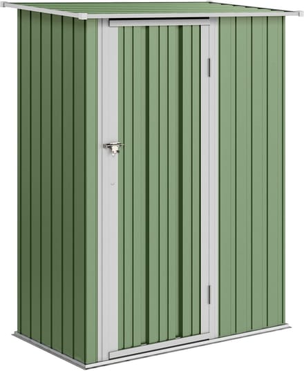 Outsunny - Gereedschapsschuur - met Lessenaarsdak - Staal - Groen
