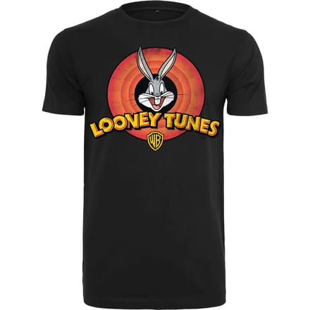 Merchcode Looney Tunes - Looney Tunes Bugs Bunny Logo Heren T-shirt - S - Zwart