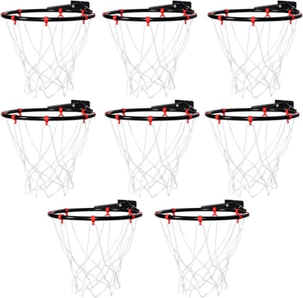 8x Mini Basketbal Netten Vervanging voor Kleine Basketbal Velgen (20-26 cm)