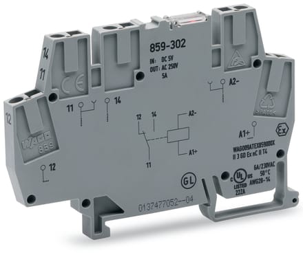 24V DC Relaismodule Met Statusindicator 6mm - 859-304