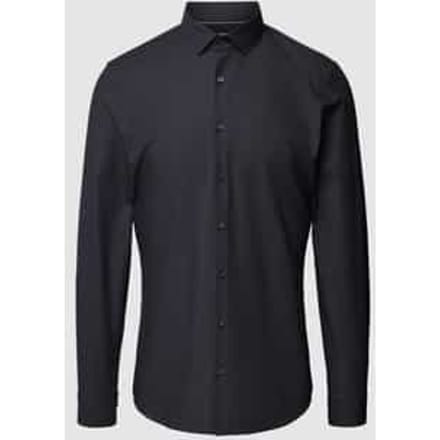 OLYMP No. Six 24/Seven Overhemd, Super Slim, Modern Kent, Zwart