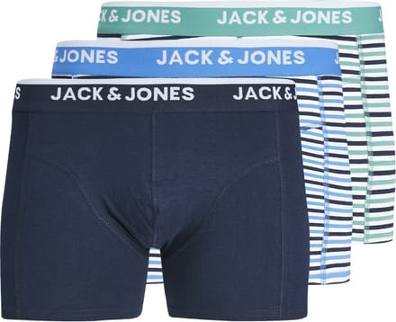 Jack & Jones Heren Boxershorts Trunks JACKODA Gestreept 3-Pack - Maat M