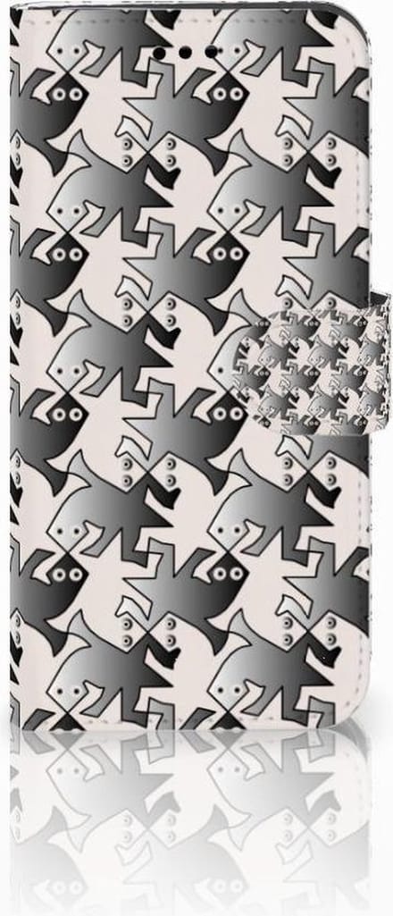 Huawei P10 Lite Telefoonhoesje met Pasjes Salamander Grey