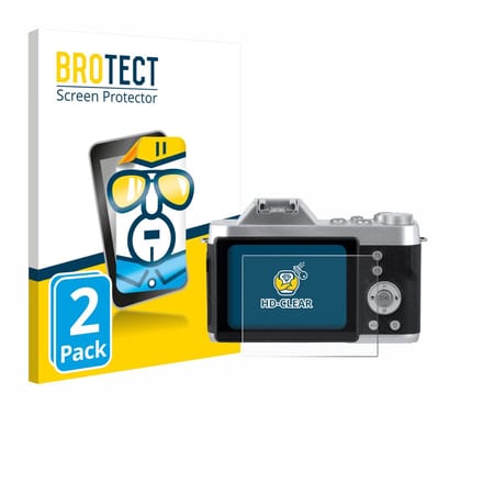 BROTECT - Screenprotector voor Rollei Powerflex 10x Retro - Folie Beschermfolie transparant 2 Stuks