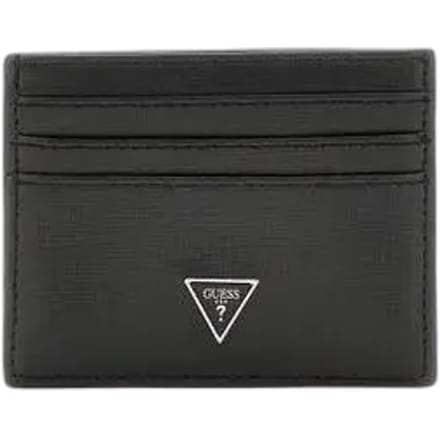 Guess Saffiano Leather Heren Pasjeshouder - Zwart - One Size
