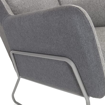 LAGUN | 1-Zits - Gestoffeerde fauteuil Lichtgrijs / donkergrijs