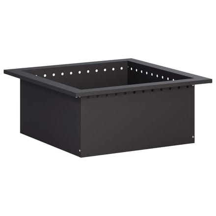 vidaXL - Vuurschaal - Ring - Zwart - 60 - x - 60 - x - 25 - cm - Staal