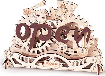 Robotime, 3D DIY Houten Bouwpakket Open Closed Sign, LK506, 23x1,5x15,5cm