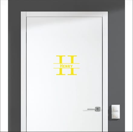 Deursticker Met Naam -  Henry - Geel