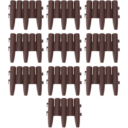 10 STUKS Verspringend Kort Hek PP Eenvoudig Te Installeren Bruin Kort Hek Randafwerking voor Balkon Bloemperk black