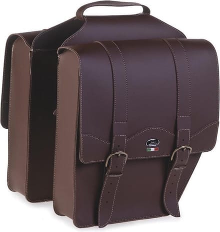 Selle Monte Grappa Cruiser Dubbele Fietstas - 30 Liter - Leer - Donkerbruin