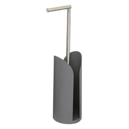 Metalen toiletpapier deur met reserve en flexibele staaf - Metaal - Wit - Wit - SILUMEN