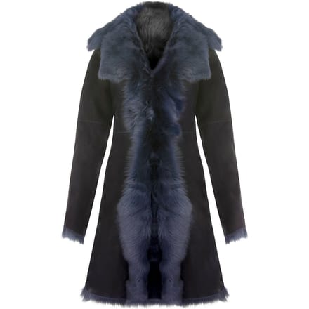 Dames Toscana schapenvacht suède trenchcoat-Tbilisi