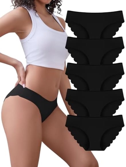 Set van 5 naadloze damesbikini's - Lage taille, elastisch en comfortabel