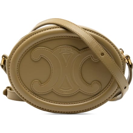 Tweedehands Kleine Kalfsleren Cuir Triomphe Oval Schoudertas