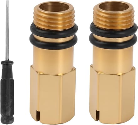 Kraan Afsluitdoppen - Blindstoppen Messing - Wateraansluitingen Dichten - Waterdichte Afdichting - 2 Stuks M10 - Messing Kleur