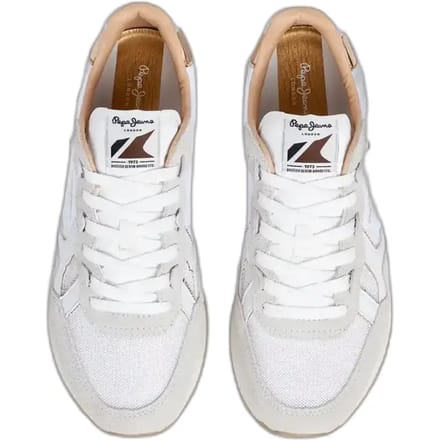 Pepe Jeans Brit Spiegel Leren Sneakers