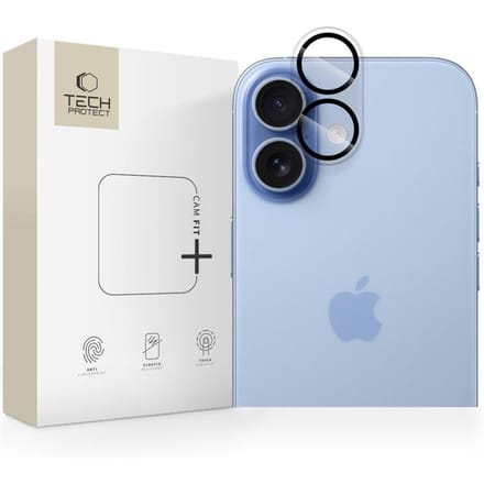 Tech-Protect Cam Fit+ Camera Cover for iPhone 17 - Transparent