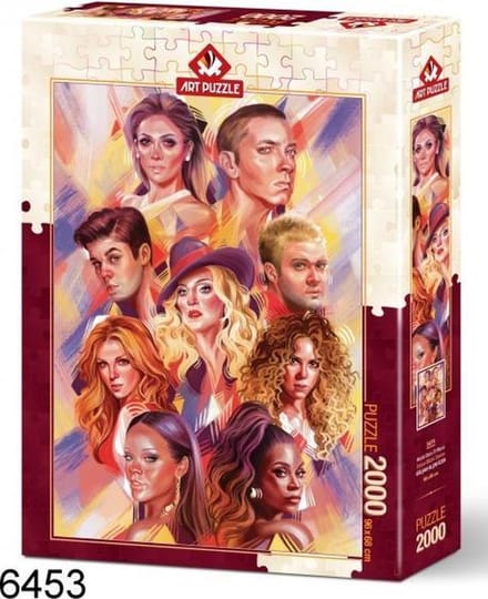 Art Puzzle Legpuzzel World Music Stars – 2000 Stukjes - 96 x 68 cm