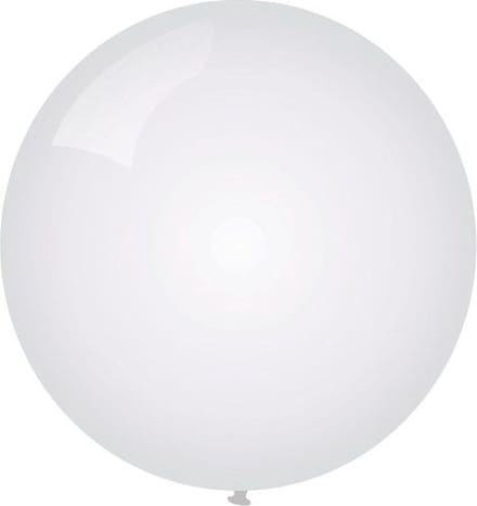 Topballon wit 6 stuks - 91 cm
