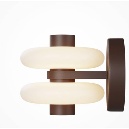 Maytoni LED wandlamp Nuvem, bruin, opaalglas, hoogte 15 cm, dimbaar