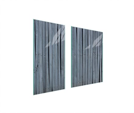 TMK ArtDeko - Snijplank - 75x52 cm - Houten Motief - Glas