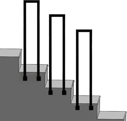 Trapleuning Buiten - Veiligheidsgreep - Veilig Traplopen - Stevig Smeedijzer - 55cm - Zwart