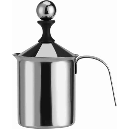 Mousseur à lait manuel en acier inoxydable 400 ml/800 ml, double maille, mousseur à café, crémier, mélangeur, fouet 400ml gray