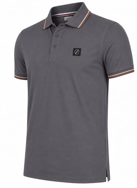 Solution - Heren Polo SS Flow - Grijs - Maat M
