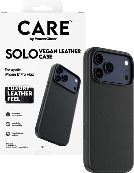 PanzerGlass CARE™ by ® Solo Case Black iPhone 17 Pro Max mobiele telefoon behuizingen Hoes Zwart