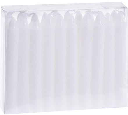 Kerstboomkaarsjes - 20 stuks - 10.5cm - Wit - Kerstboomversiering