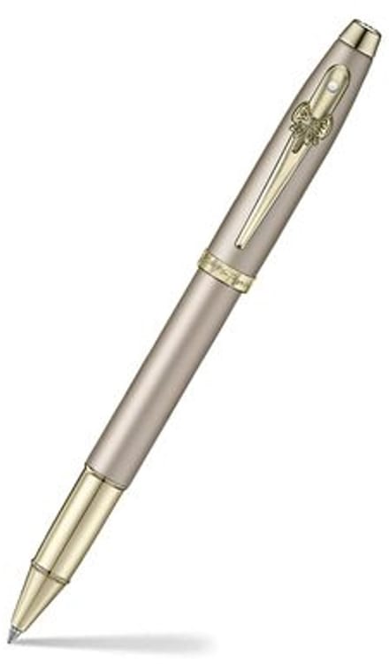 Rollerball Sheaffer 100 9377 EMILY IN PARIS Champagne Gold with champagne gold trims - bow shaped clip emblem