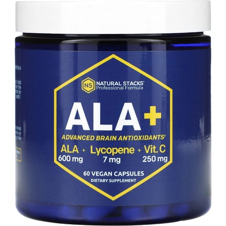 Natural Stacks, ALA+ Advanced Brain Antioxidant, 60 vegetarische capsules