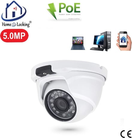 Home-Locking POE IP-camera dome met bewegingsdetectie 5.0MP.C-1250