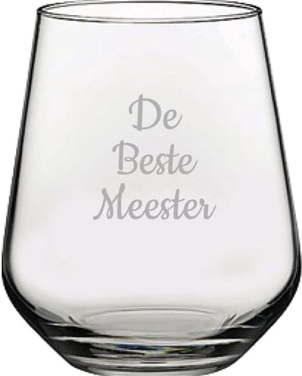 Gegraveerde Drinkglas 42,5cl De Beste Meester