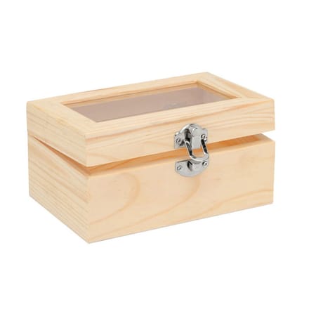 Houten doos met acryl glas