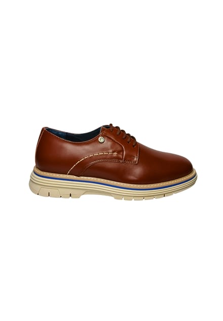 pb10373G9evit300 Pollini Man Bruin leer